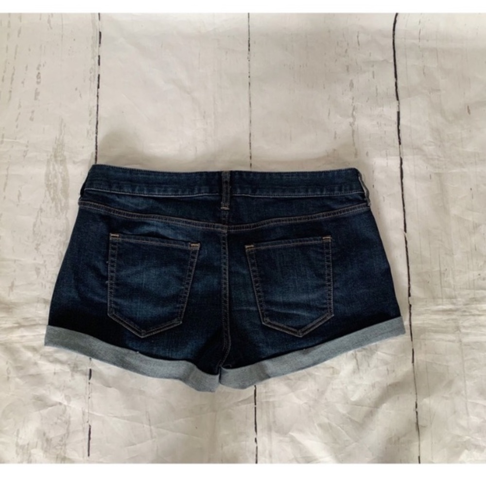Express Jeans Blue Jean Cuffed Shorts Size 8 - Picture 2 of 7